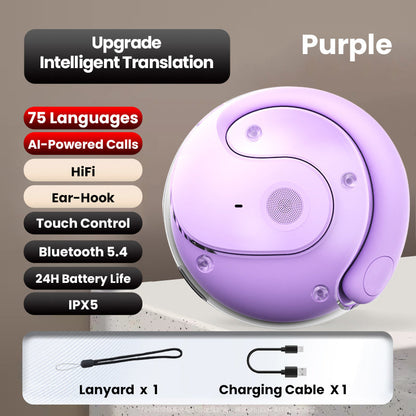 🎉 HOT SALE🎉🎧 Bluetooth AI Translation Headset