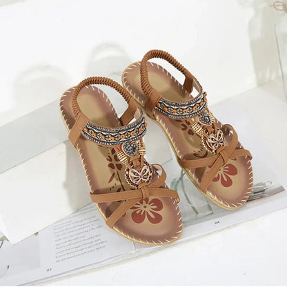 💎 Bohemian Orthopedic Sandals – Arch Support, Non-Slip Sole & Barefoot Comfort for All-Day Wear 🌈👣