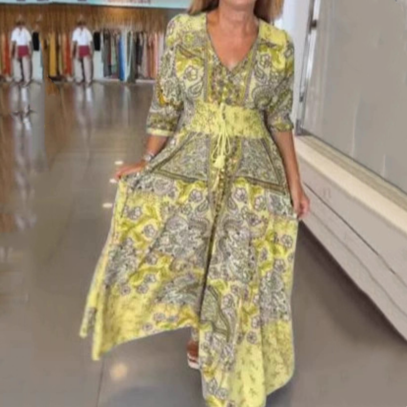 💃Elegant Floral Maxi Dress | Flow & Feminine Silhouette