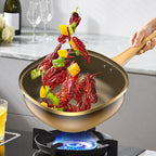 12in Titanium Alloy Non-Stick Pot with Lid