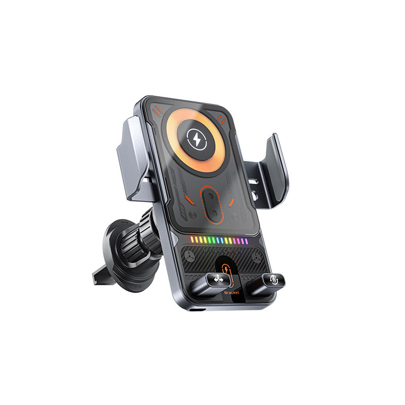 🚗📱 2-in-1 Car Phone Holder & Wireless Charger – 360° Rotation, Strong Grip & Fast Charging 🔋