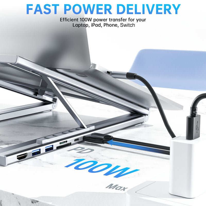 💥Limited-time offer-USB-C Docking Station Laptop Stand with 4K HDMI