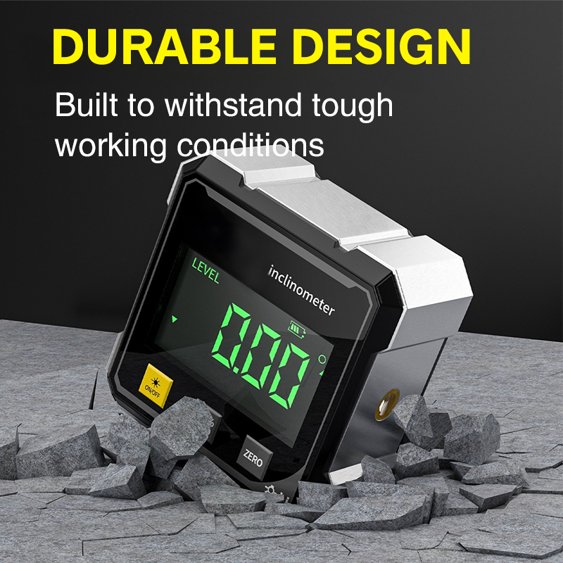 📐4-Side Magnetic Digital Angle Gauge with Laser