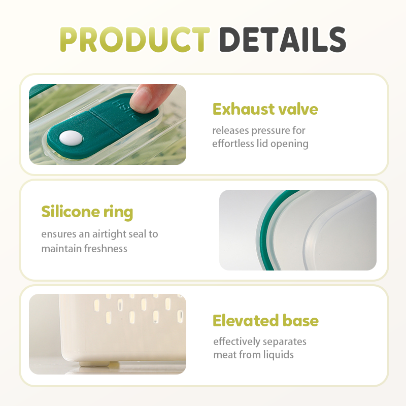 2 in 1 Draining Fresh-Keep Food Container