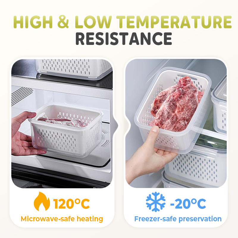 2 in 1 Draining Fresh-Keep Food Container
