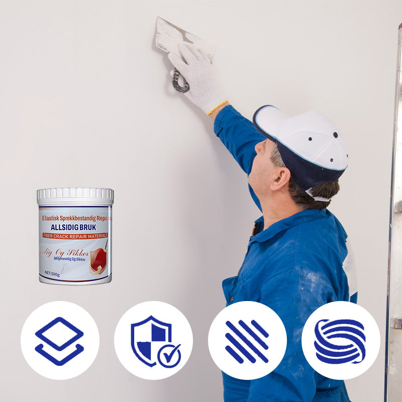 🔧 Elastic Crack Resistant Wall Repair Paste - Flexible & Waterproof Filler for Interior/Exterior Walls with Easy Application 🏠✨