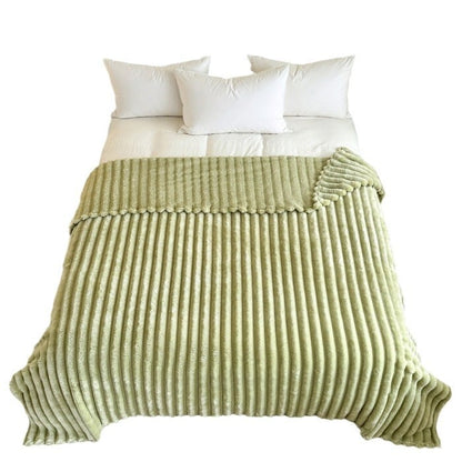 🛏️Thickened Rabbit Plush&Milk Velvet Cover Blanket🍂Wrap up in Ultimate Comfort
