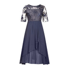 💖 Elegant Embroidered Cocktail Flowy Dress