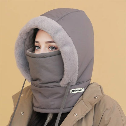 ☃️Plush-lined Thickened Thermal Hat with Face Mask for Men and Women