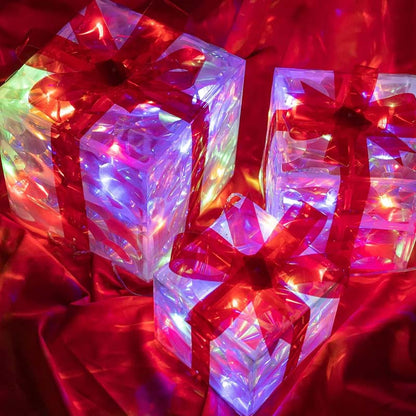 🎄Glowing Christmas Gift Box Decorations