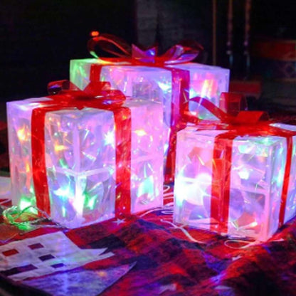 🎄Glowing Christmas Gift Box Decorations