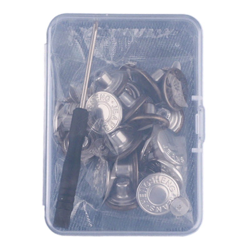 Removable No-Sew Jeans Buttons Set