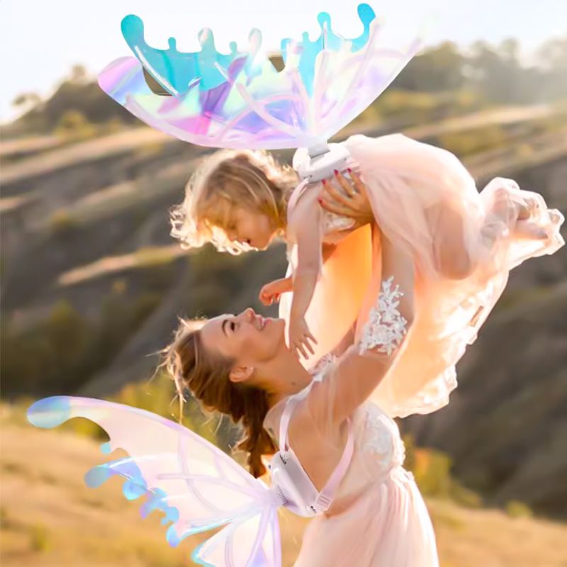 🎄Christmas Hot Sale🎁Rechargeable Electric Fairy Wings with LED Lights and Music🧚‍♀️