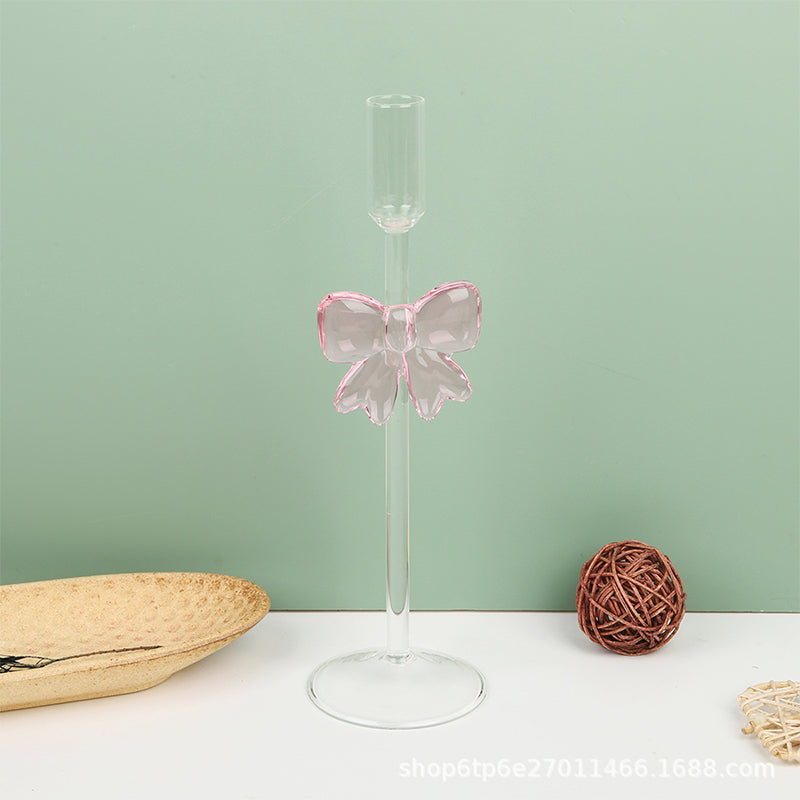 🎀 Bow Glass Candle Holder