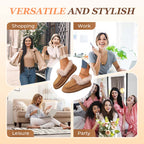 🍂Fuzzy Closed Back Slippers for Women