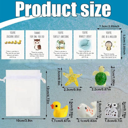 🎅25 PCS SET🎄 - Animal Pun Note Cards