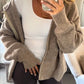 Women's Zip Up Hooded Knitted Cardigan