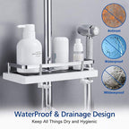 🔥Bathroom Pole Shower Storage Rack Holder
