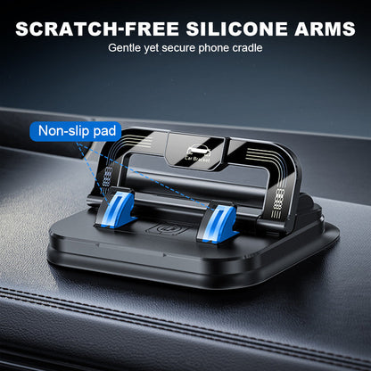 📱✨ 360° Rotating Foldable Phone Holder - Universal Compatibility with Anti-Slip Base for Desk, Car & Travel Use 🚗💻