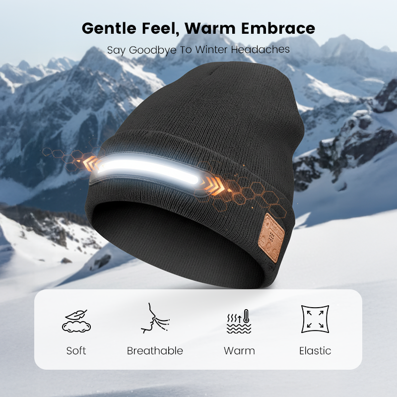 🔥Rechargeable Bluetooth Beanie Hat with Light