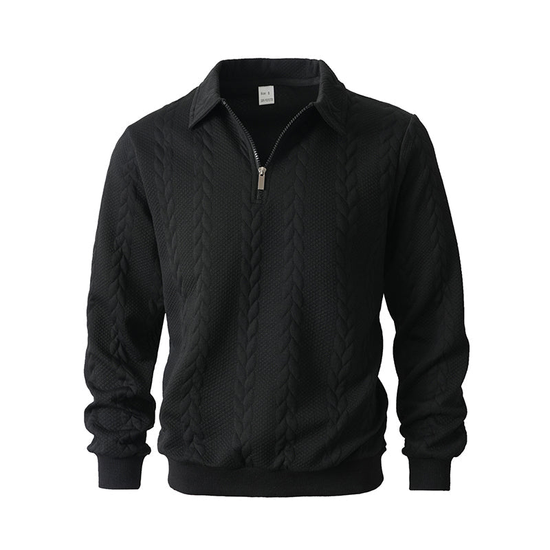 🔥New arrivals offer-Men's Casual Half-Zip Cable-Knit Sweater