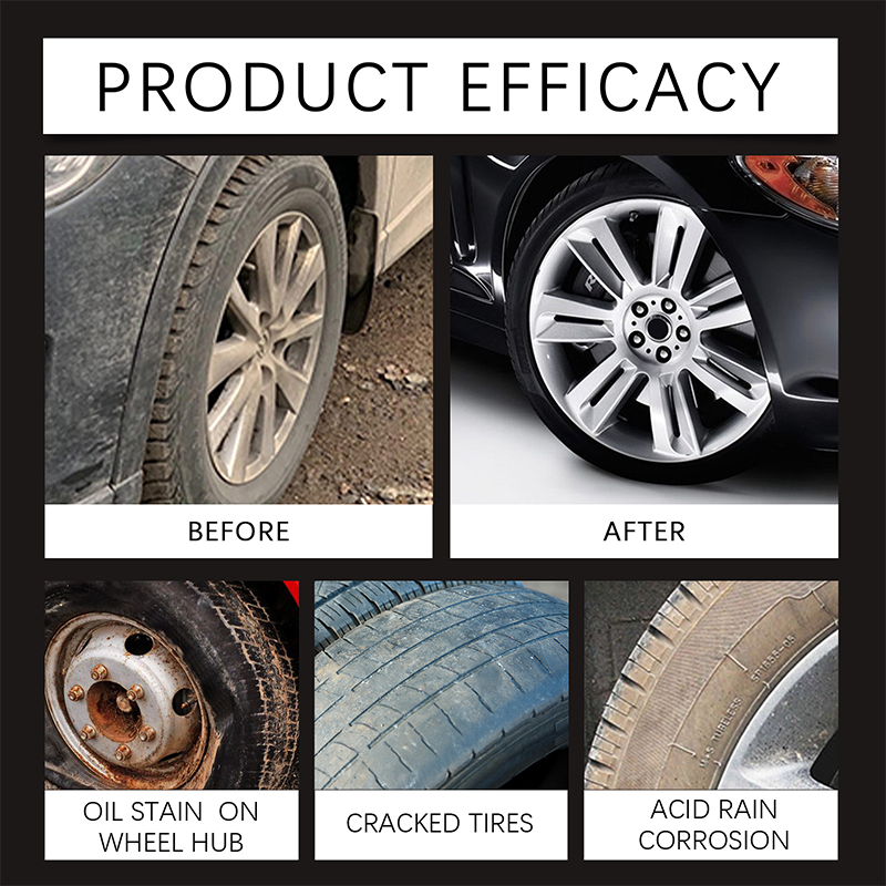 ✨ Tire wax – Restores black gloss, blocks UV, repels dirt. Easy & quick!🚗