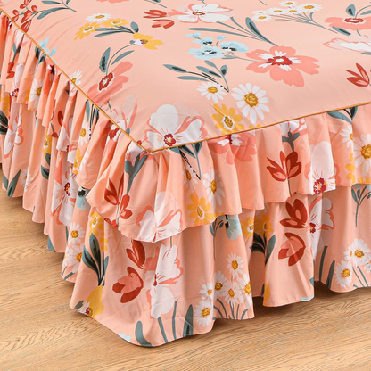 🛏️ 3-Piece Ruffled Bed Skirt Set – Elegant Design, Easy Fit & Complete Coverage 🛌