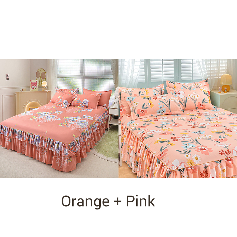 🛏️ 3-Piece Ruffled Bed Skirt Set – Elegant Design, Easy Fit & Complete Coverage 🛌