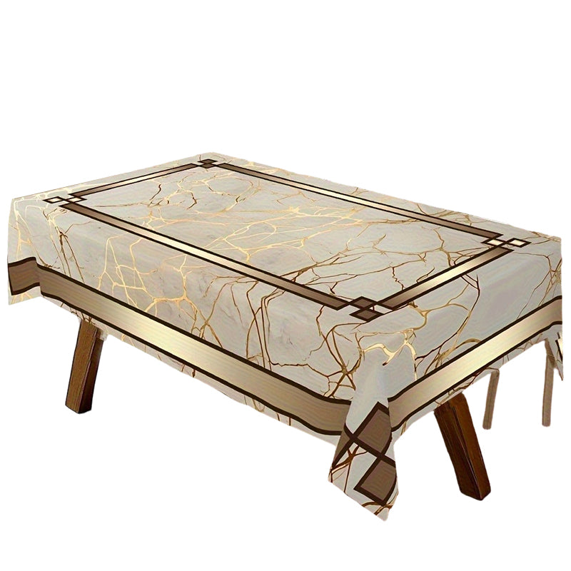 Waterproof Marble-Print Tablecloth