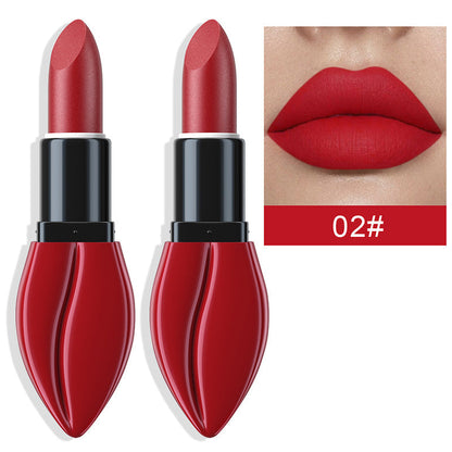 Long-Lasting Lip-Shaped Matte Lipstick