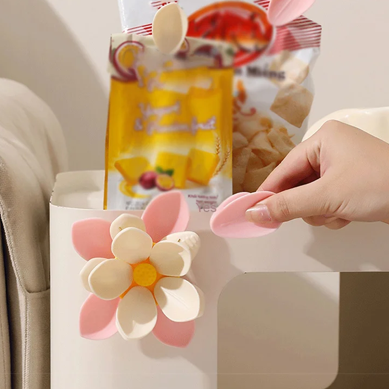 Lotus-Shaped Magnetic Food Clip & Fridge Magnet