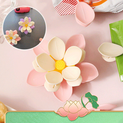 Lotus-Shaped Magnetic Food Clip & Fridge Magnet