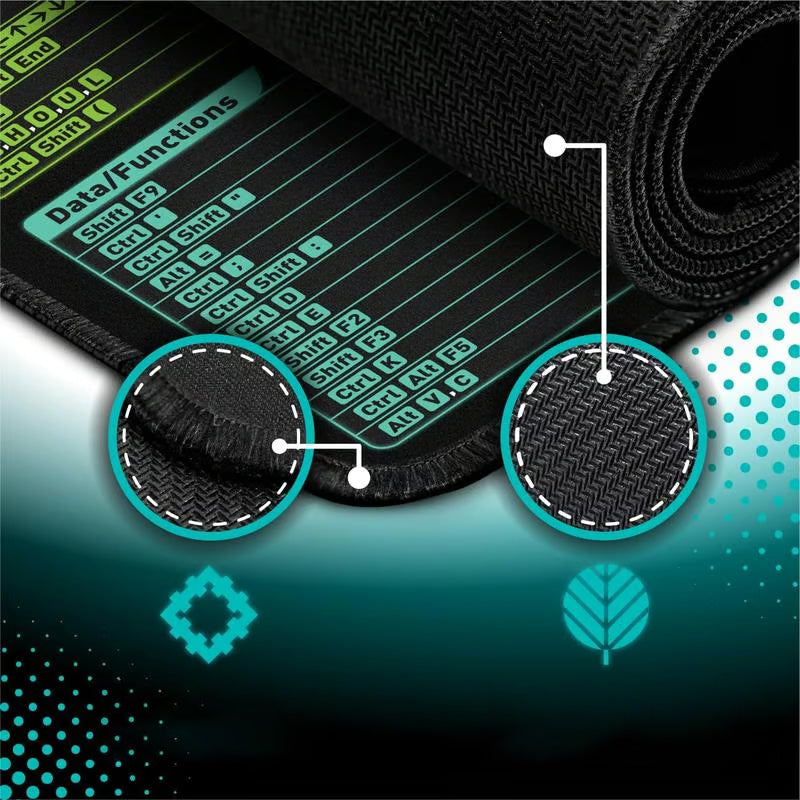 Stain-Resistant Anti-Slip Shortcut Desk Pad for Office