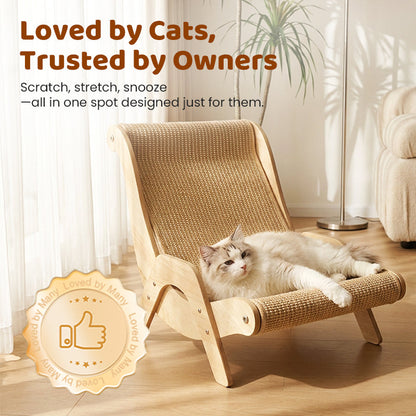 2-in-1 Sisal Cat Scratcher Lounger | Space-Saving & Durable 🐱