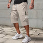 Men's Casual Drawstring Capri Cargo Pants