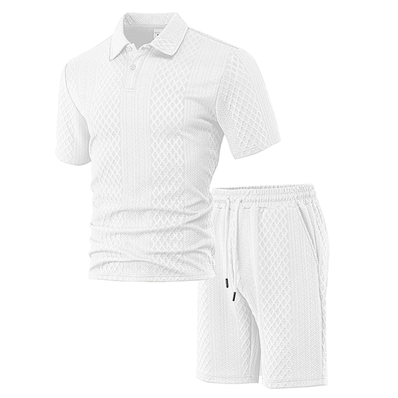 🩳Men's Diamond Print 2-Piece Set – Ready in seconds! Soft, breathable top with easy shorts.