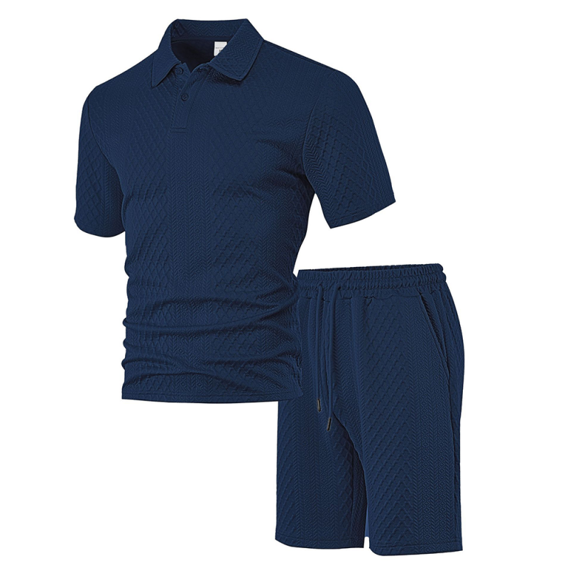 🩳Men's Diamond Print 2-Piece Set – Ready in seconds! Soft, breathable top with easy shorts.