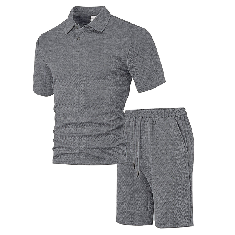 🩳Men's Diamond Print 2-Piece Set – Ready in seconds! Soft, breathable top with easy shorts.