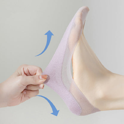Women's Ultra-Invisible Sheer Mesh Low-Cut Boat Socks