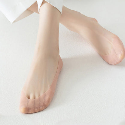 Women's Ultra-Invisible Sheer Mesh Low-Cut Boat Socks