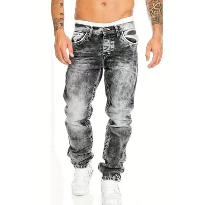 📢📢BIG SALE !!⏰Men's Fashion Creative Stretch Denim Jeans,Minimalist Style Suitable For Summer, Emo Style