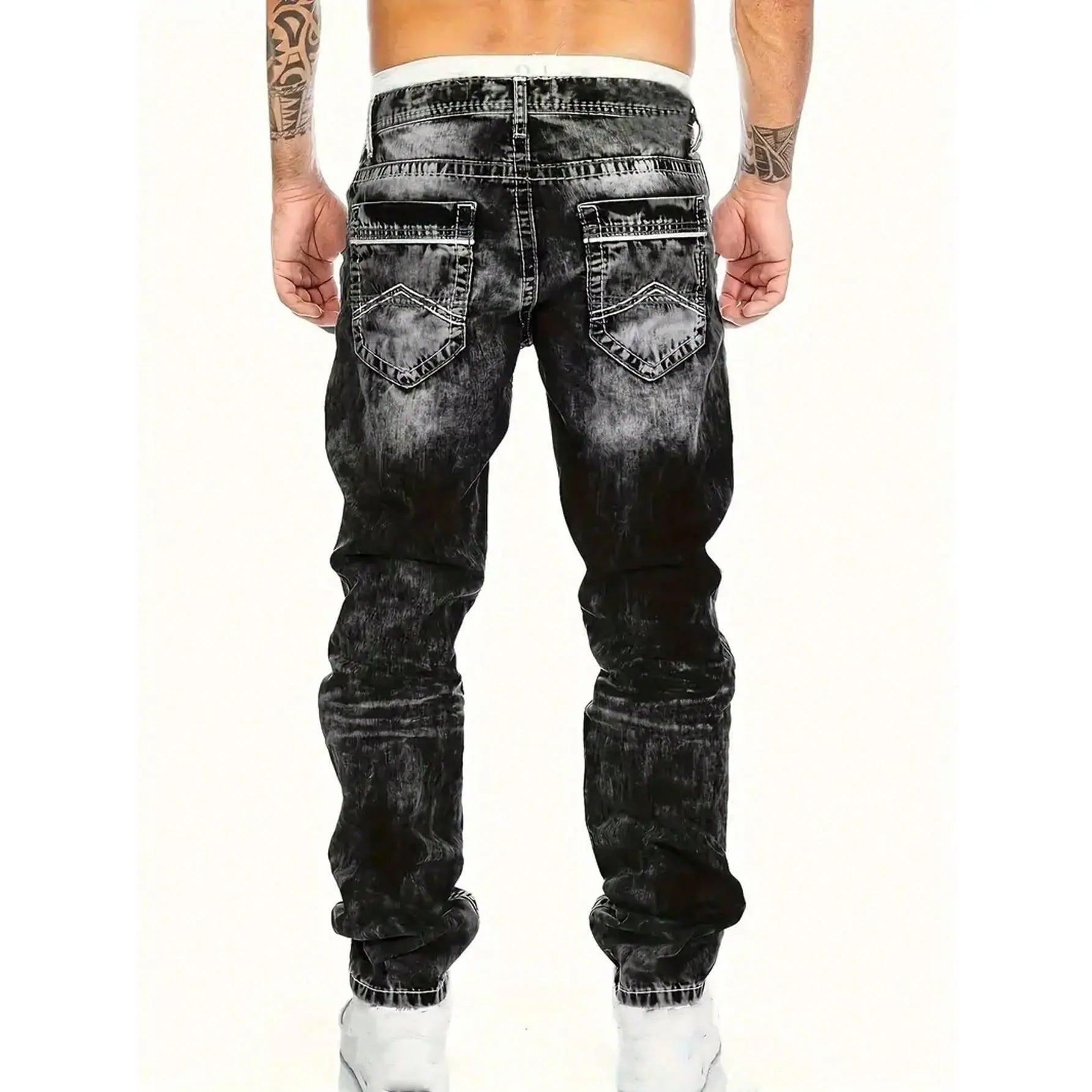 📢📢BIG SALE !!⏰Men's Fashion Creative Stretch Denim Jeans,Minimalist Style Suitable For Summer, Emo Style