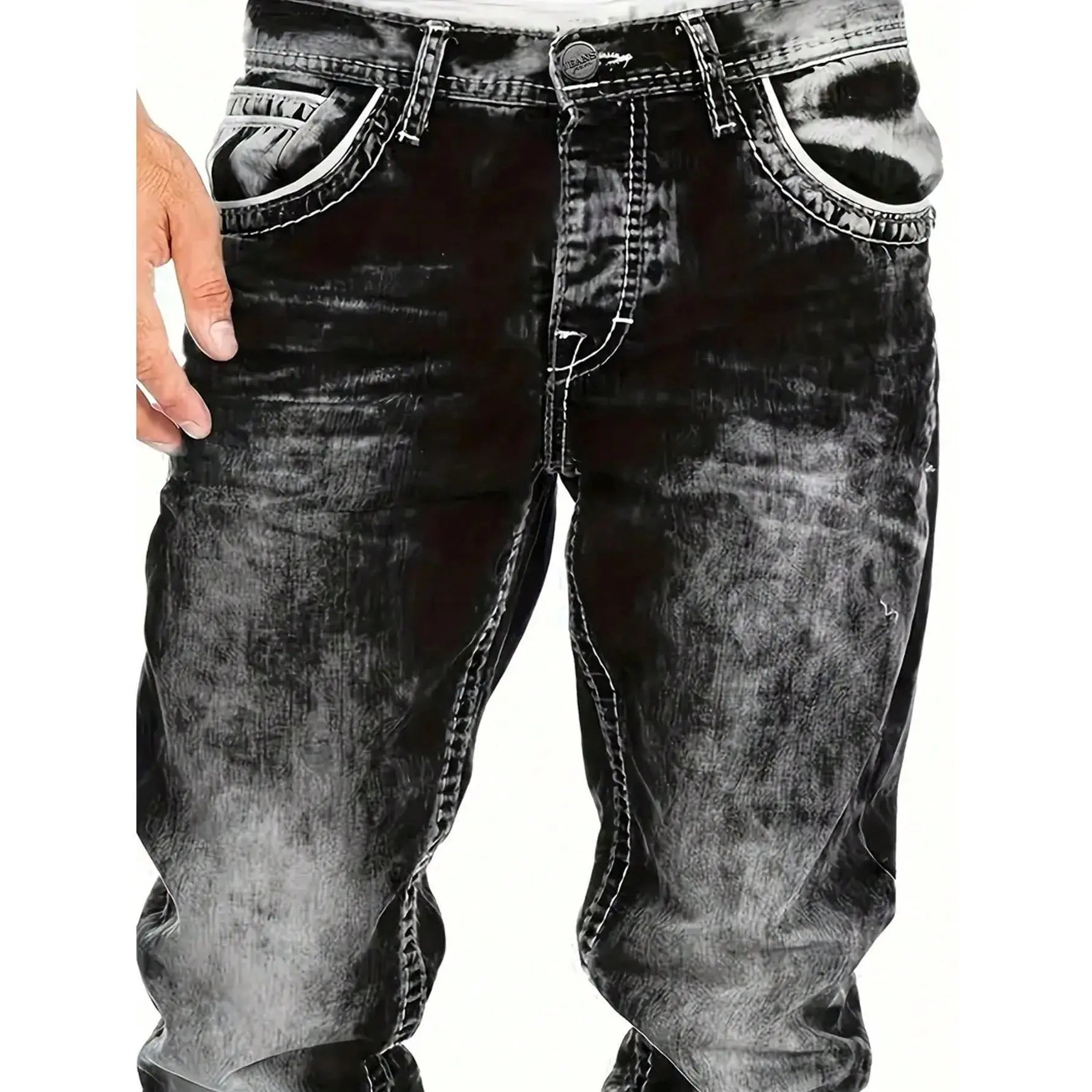 📢📢BIG SALE !!⏰Men's Fashion Creative Stretch Denim Jeans,Minimalist Style Suitable For Summer, Emo Style