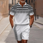Men's Quarter-Zip Shirt & Shorts Set