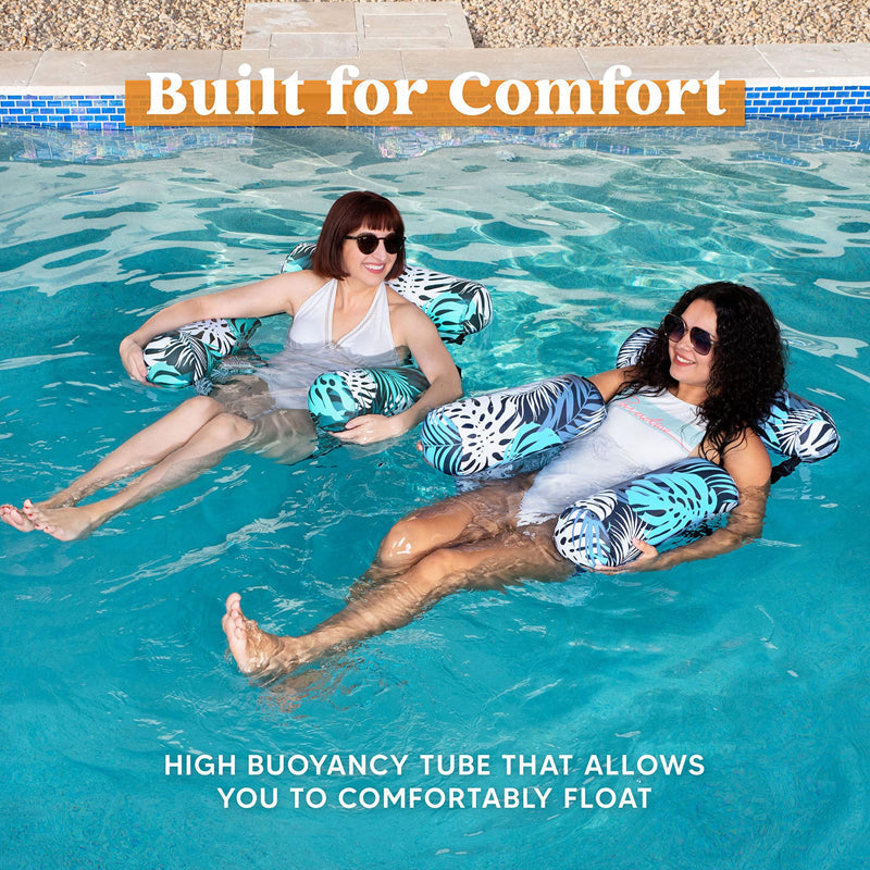 💺🌴 Inflatable Floating Chair – Tropical Leaf & Ultra-Light 260g 🌊
