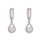 Elegant Teardrop Dangle Hoop Earrings