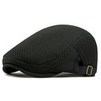 🧢Breathable Flat Cap with Adjustable Strap – Mesh Fabric, Classic Ivy Style & Built-in Sweatband – All-Day Comfort🌞