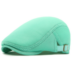 🧢Breathable Flat Cap with Adjustable Strap – Mesh Fabric, Classic Ivy Style & Built-in Sweatband – All-Day Comfort🌞