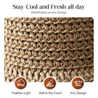 Straw Hat with Retro Bow – Foldable & Breathable for Summer