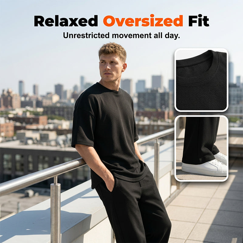 👔Men's T-Shirt & Wide-Leg Pants 2-Piece Set
